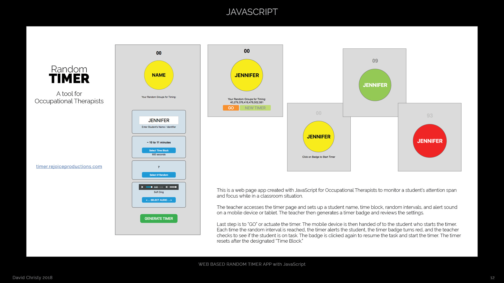Java Script Timer for OT